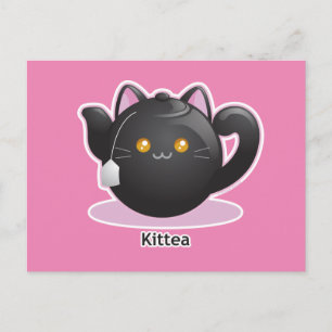 Purrista Pawfee: Kitty Tea Pot Postcard