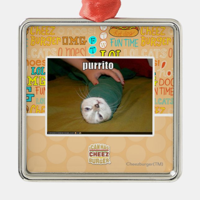 purrito metal tree decoration (Front)