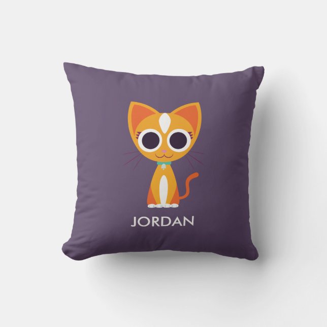 Purrl the Cat Cushion (Front)