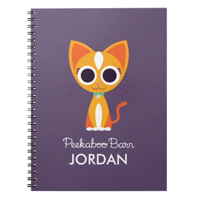 Purrl the Cat Spiral Notebook (Front)