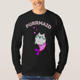 Purrmaid Cat Mermaid Summer Cats Magic Mystical Ki T-Shirt