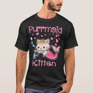 Purrmaid Kitten  Mermaid Princess Cat  T-Shirt