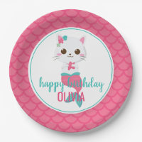Purrmaid Mermaid Kitty Pink birthday