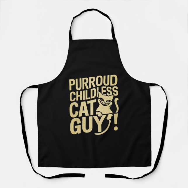 Purroud Childless Cat Guy Voting For President Apron (Front)