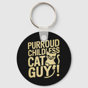 Purroud Childless Cat Guy Voting For President Key Ring