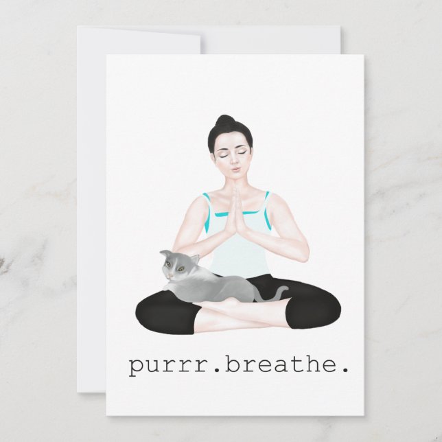 purrr. breathe thank you card (Front)