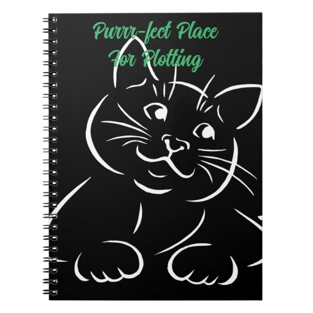 Purrr-fect Place To Plot Writer's  Notebook (Front)