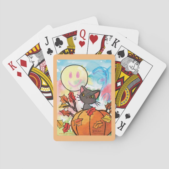 Purrrfect Autumn - Kids Art for CHOC Playing Cards (Back)