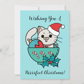 Purrrfect Christmas Holiday Card