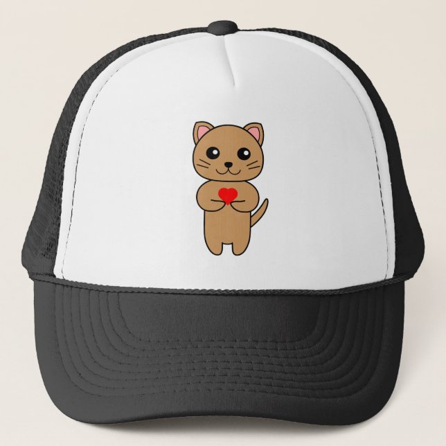 Purrrfect Love Trucker Hat (Front)