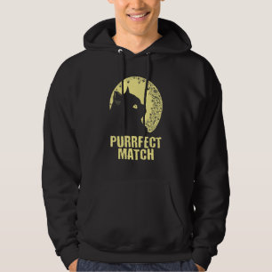 Purrrfect Match Cat Mom Couples Cat Dad  Anniversa Hoodie