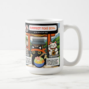 PURRRRFECT POKE BOWL- SOOT CAT  Art Muse Recipe  Coffee Mug
