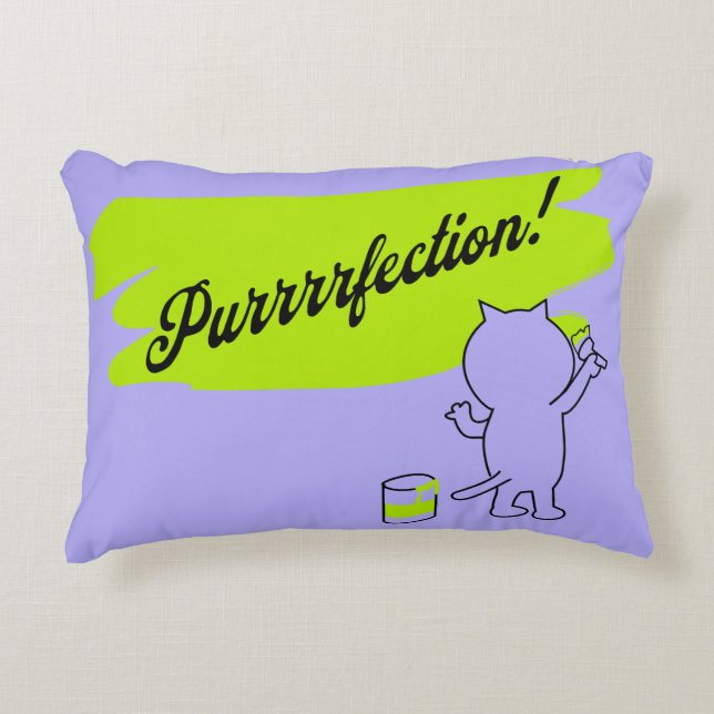 Purrrrfection! Cat Lovers Decorative Cushion (Front)