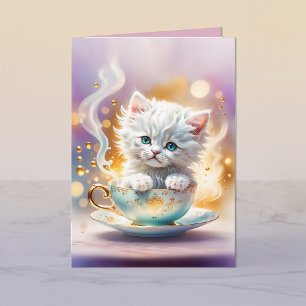 Purrrrfection in a Teacup -- Note Card
