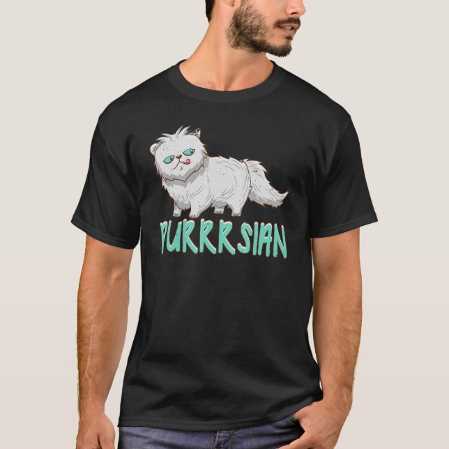 Purrrsian Persian Cat T-Shirt (Front)
