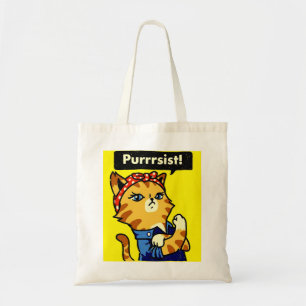 Purrrsist, Cat Purrsist, cat pursist Tote Bag