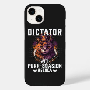 Purrsuasion Agenda Funny Bossy Cat Case-Mate iPhone 14 Case
