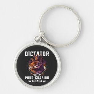 Purrsuasion Agenda Funny Bossy Cat Key Ring