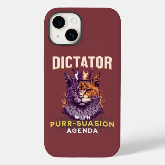 Purrsuasion Agenda Funny Cat Design  Case-Mate iPhone Case (Back)