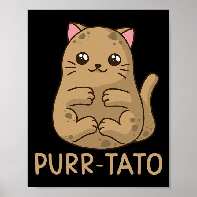 Purrtato Cat Potato Cat Lover Idaho Potatoes  Poster (Front)