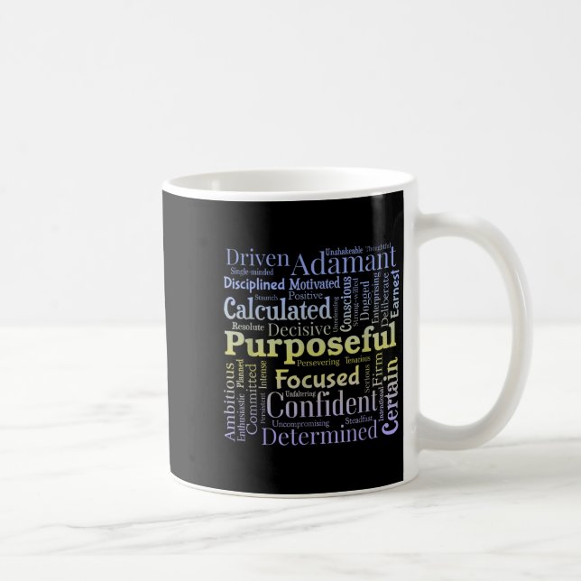Purseful Word Cloud Art Achiever Motivation Insrat Coffee Mug (Right)