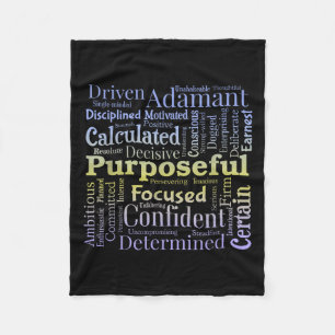 Purseful Word Cloud Art Achiever Motivation Insrat Fleece Blanket