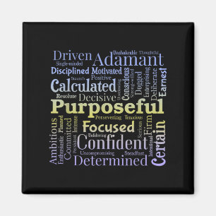 Purseful Word Cloud Art Achiever Motivation Insrat Magnet
