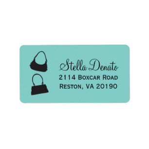 Purses Address Labels - Blue