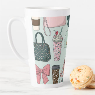 Purses, bows & lattes latte mug