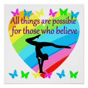 PURSING MY GYMNASTICS GOALS AND DREAMS POSTER
