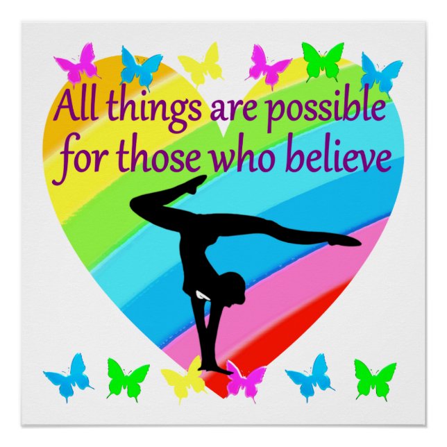 PURSING MY GYMNASTICS GOALS AND DREAMS POSTER (Front)
