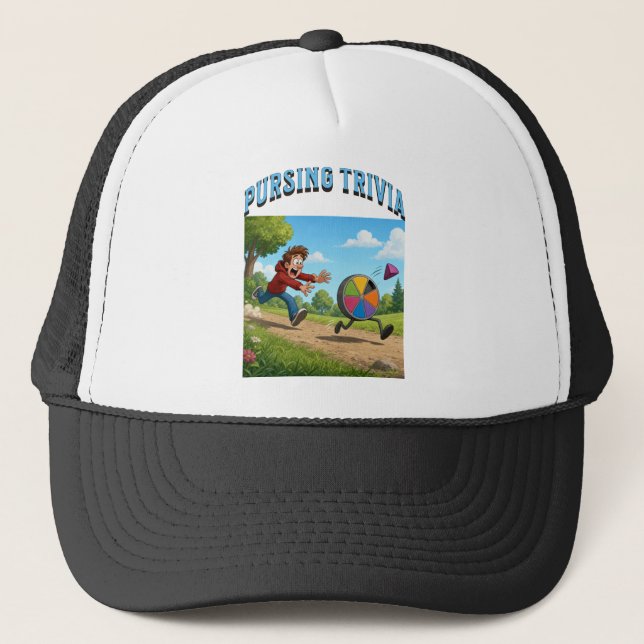 Pursing Trivia Trucker Hat (Front)