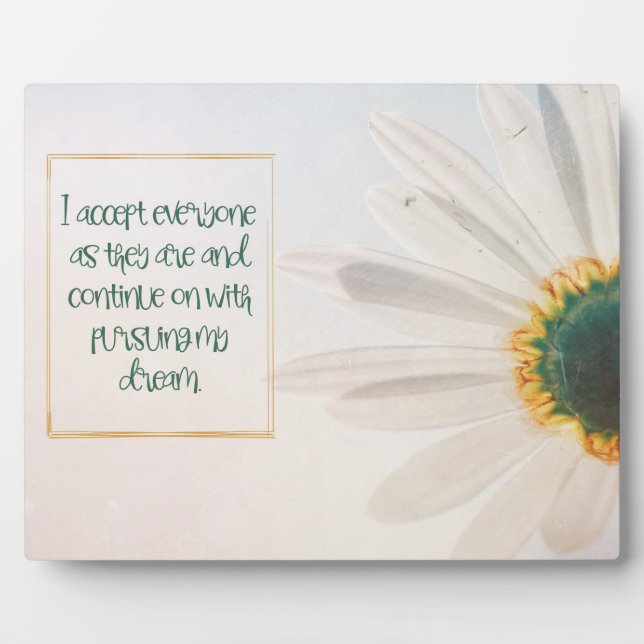 Pursuing My Dream Plaque (Front)