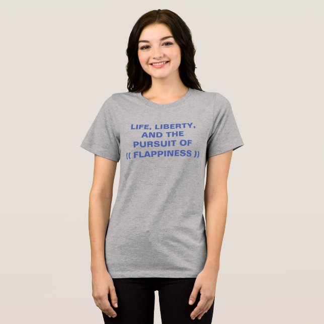 Pursuit of Flappiness Hand-Flapping Stim Tri-Blend Shirt (Front Full)