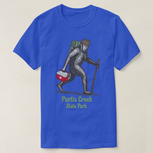 Purtis Creek State Park Texas TX Hiking Bigfoot Sa T-Shirt (Design Front)