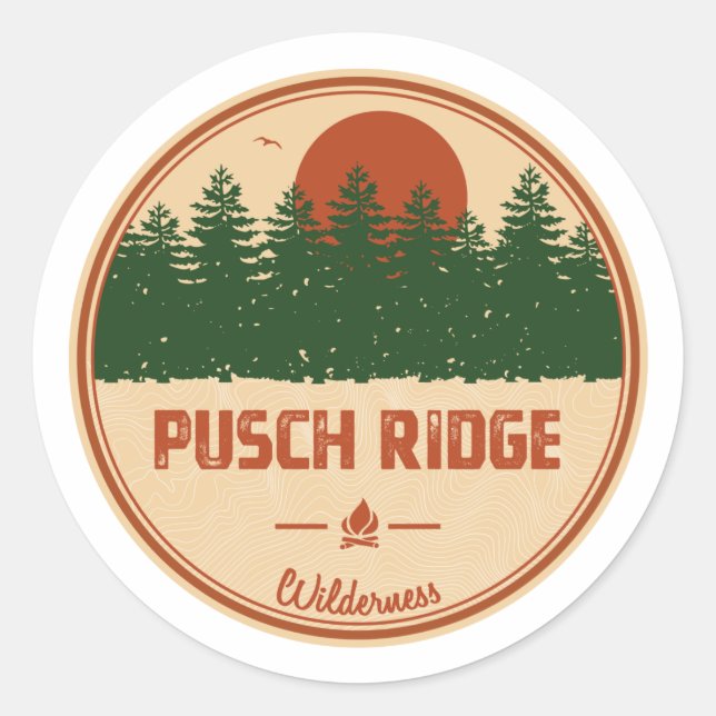 Pusch Ridge Wilderness Arizona Classic Round Sticker (Front)