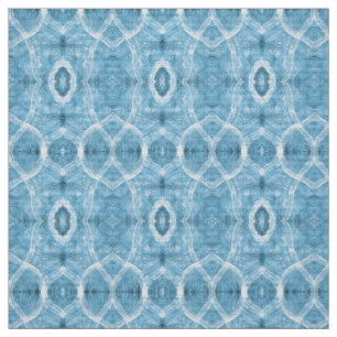 Push Blue Abstract Watercolor Art Fabric