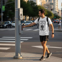 Push Button For Walk Pedestrian Crossing Sign