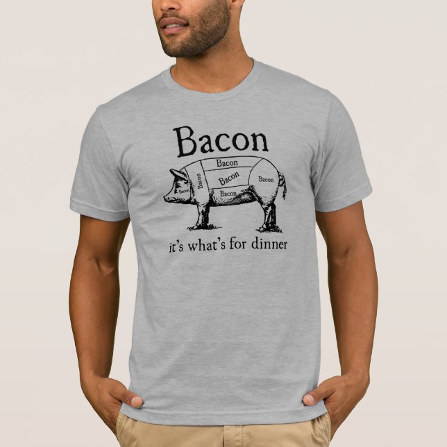 Push Button, Receive Bacon - Bacon Dispenser T-Shirt (Front)