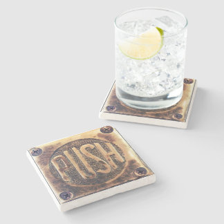 Push Design Marble Coaster