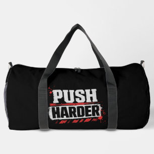 Push Harder Vintage Gym Motivation Duffle Bag