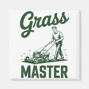 Push Lawn Mower Legend Gr Master Dad Funny Mowing  Magnet