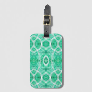 Push Light Green Abstract Watercolor Art Luggage Tag