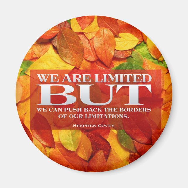Push Limitations Motivational Magnet (Front)