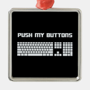 Push My Buttons Computer Keyboard Metal Tree Decoration