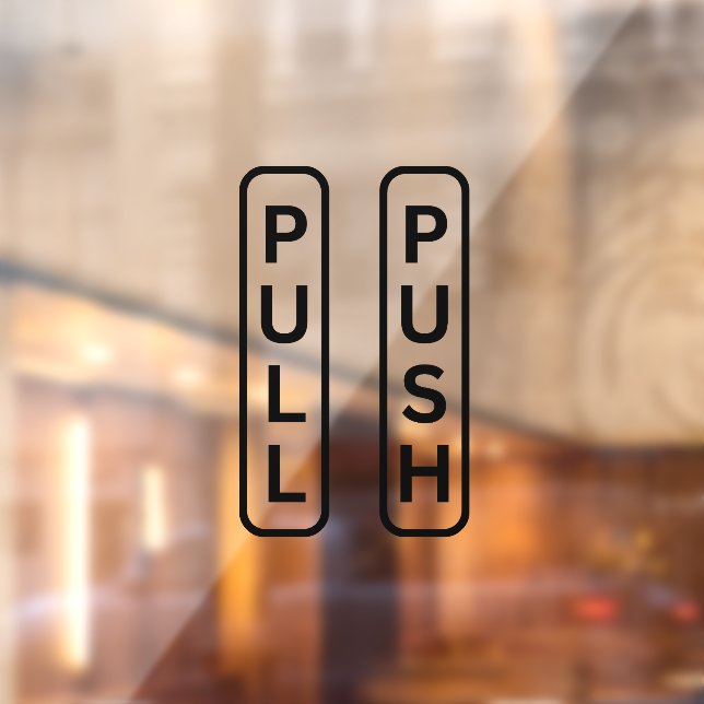 PUSH PULL stickers for door, Window Decal (Sheet 2)