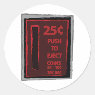 Push To Eject Classic Round Sticker