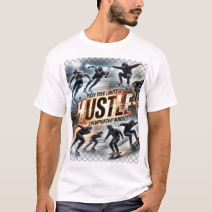 PUSH YOUR LIMITS   HUSTLE   Championship Mindset   T-Shirt