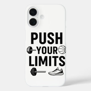 Push Your Limits – Sports Motivation iPhone 16 Case