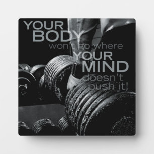 Push Your Mind and Body - Workout Motivational Plaque